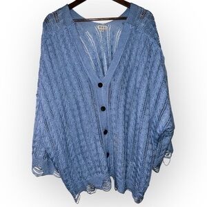 POL open knit distressed cardigan SIZE MEDIUM